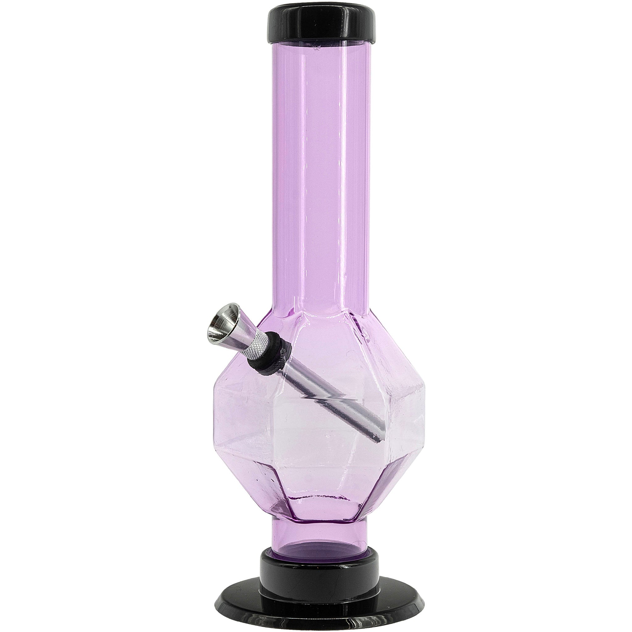 JM Enterprises 9-12" Acrylic Diamond Bong - Multiple Colors - Discreet Smoker