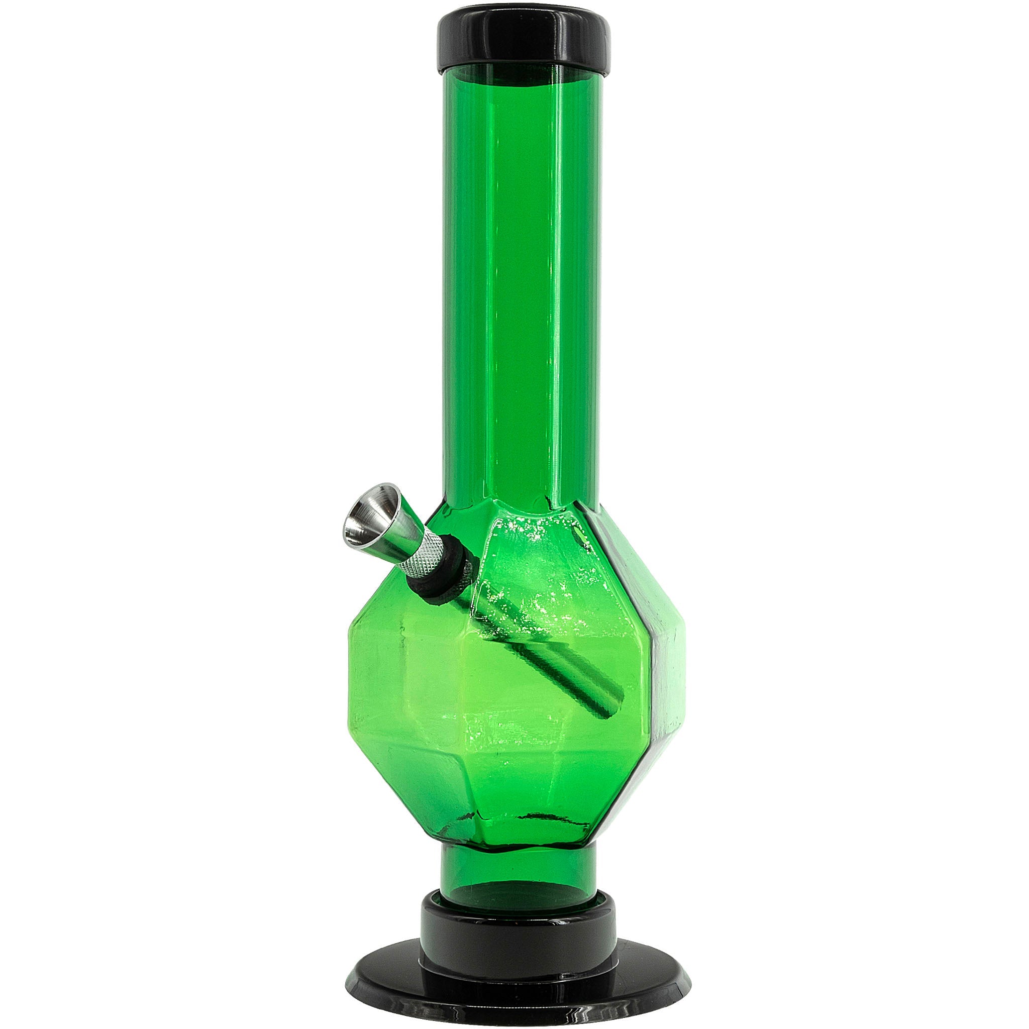 JM Enterprises 9-12" Acrylic Diamond Bong - Multiple Colors - Discreet Smoker