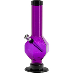 JM Enterprises 9-12" Acrylic Diamond Bong - Multiple Colors - Discreet Smoker
