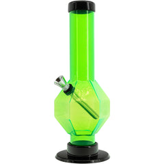 JM Enterprises 9-12" Acrylic Diamond Bong - Multiple Colors - Discreet Smoker