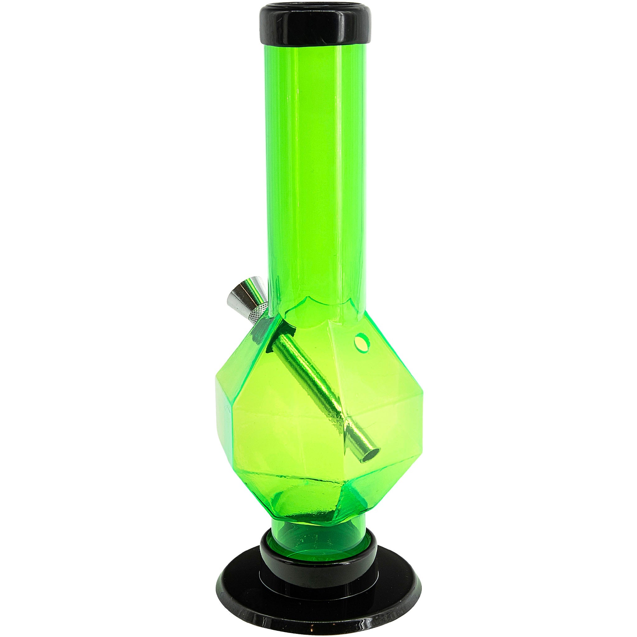 JM Enterprises 9-12" Acrylic Diamond Bong - Multiple Colors - Discreet Smoker
