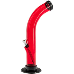 JM Enterprises 10'' Acrylic Curved Tube Bong - Multiple Colors - Discreet Smoker