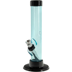 JM Enterprises 6" Acrylic Straight Tube Bong - Multiple Colors - Discreet Smoker
