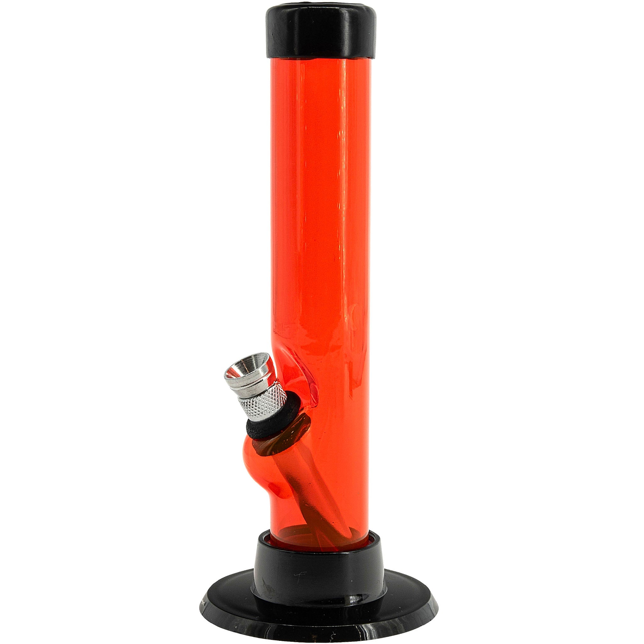 JM Enterprises 6" Acrylic Straight Tube Bong - Multiple Colors - Discreet Smoker