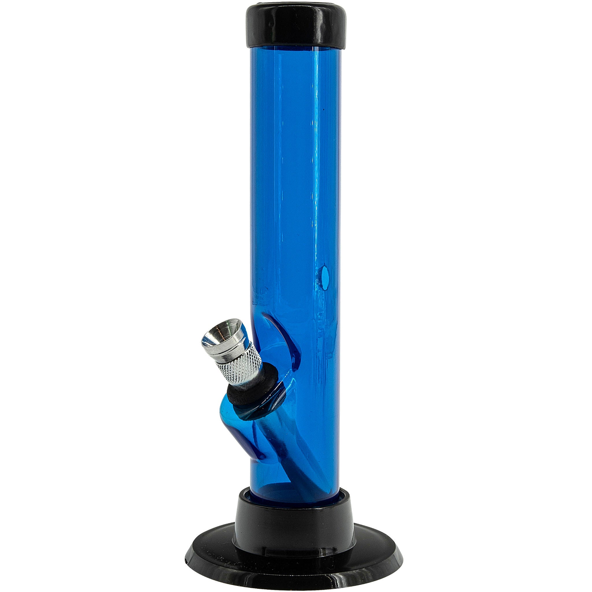JM Enterprises 6" Acrylic Straight Tube Bong - Multiple Colors - Discreet Smoker