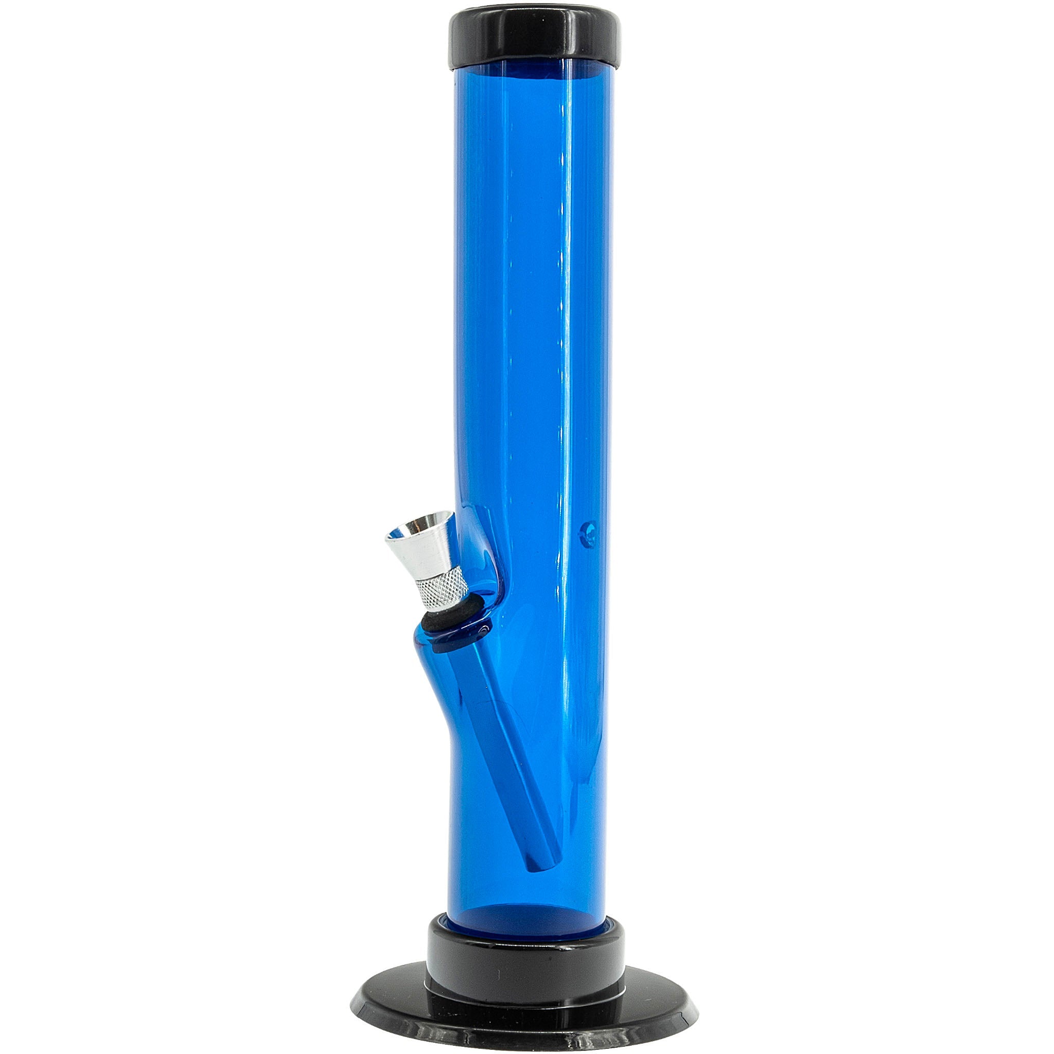 JM Enterprises 6-9-12" Acrylic Straight Tube Bong - Multiple Colors - Discreet Smoker