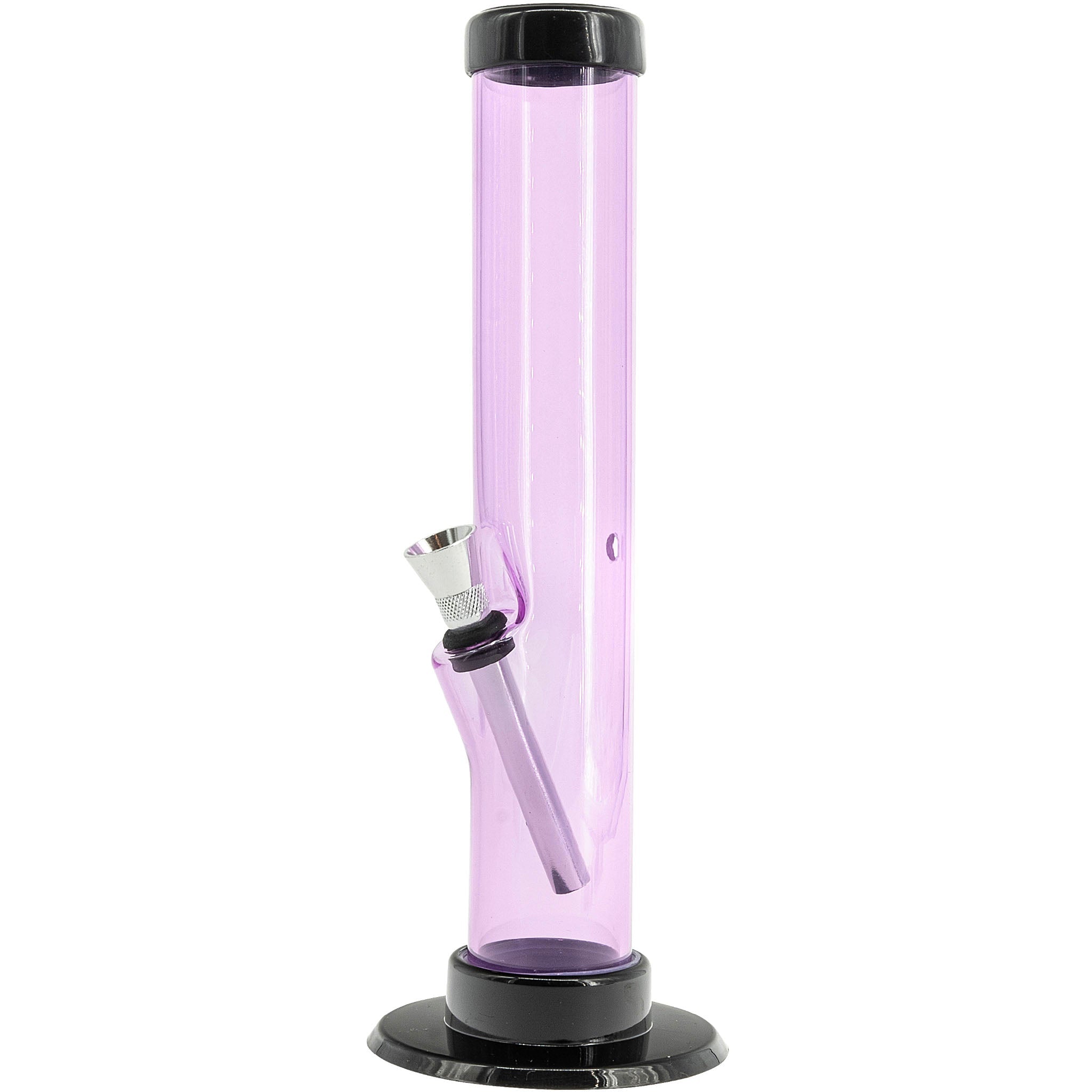 JM Enterprises 6-9-12" Acrylic Straight Tube Bong - Multiple Colors - Discreet Smoker