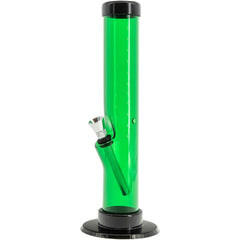 JM Enterprises 6-9-12" Acrylic Straight Tube Bong - Multiple Colors - Discreet Smoker