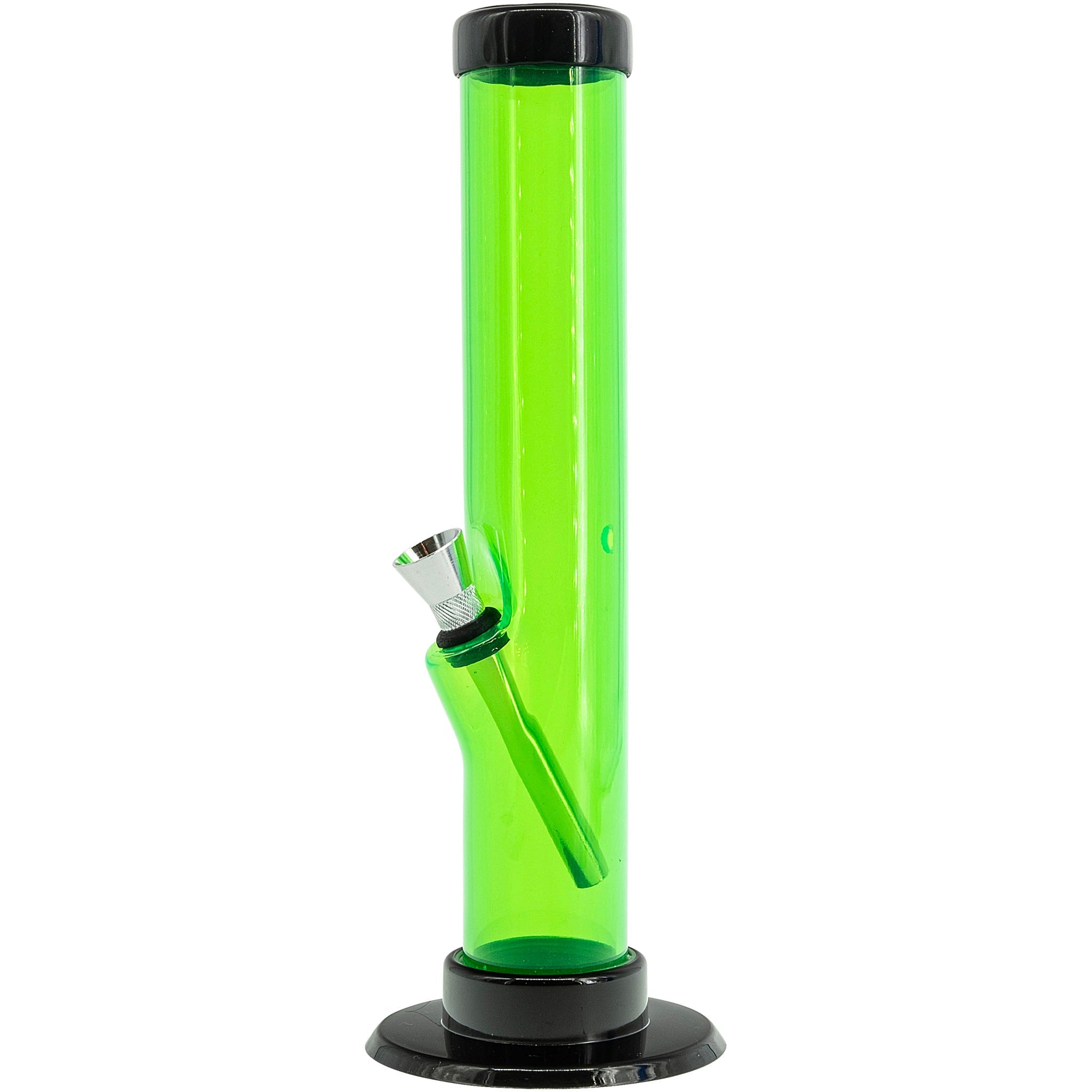 JM Enterprises 6-9-12" Acrylic Straight Tube Bong - Multiple Colors - Discreet Smoker
