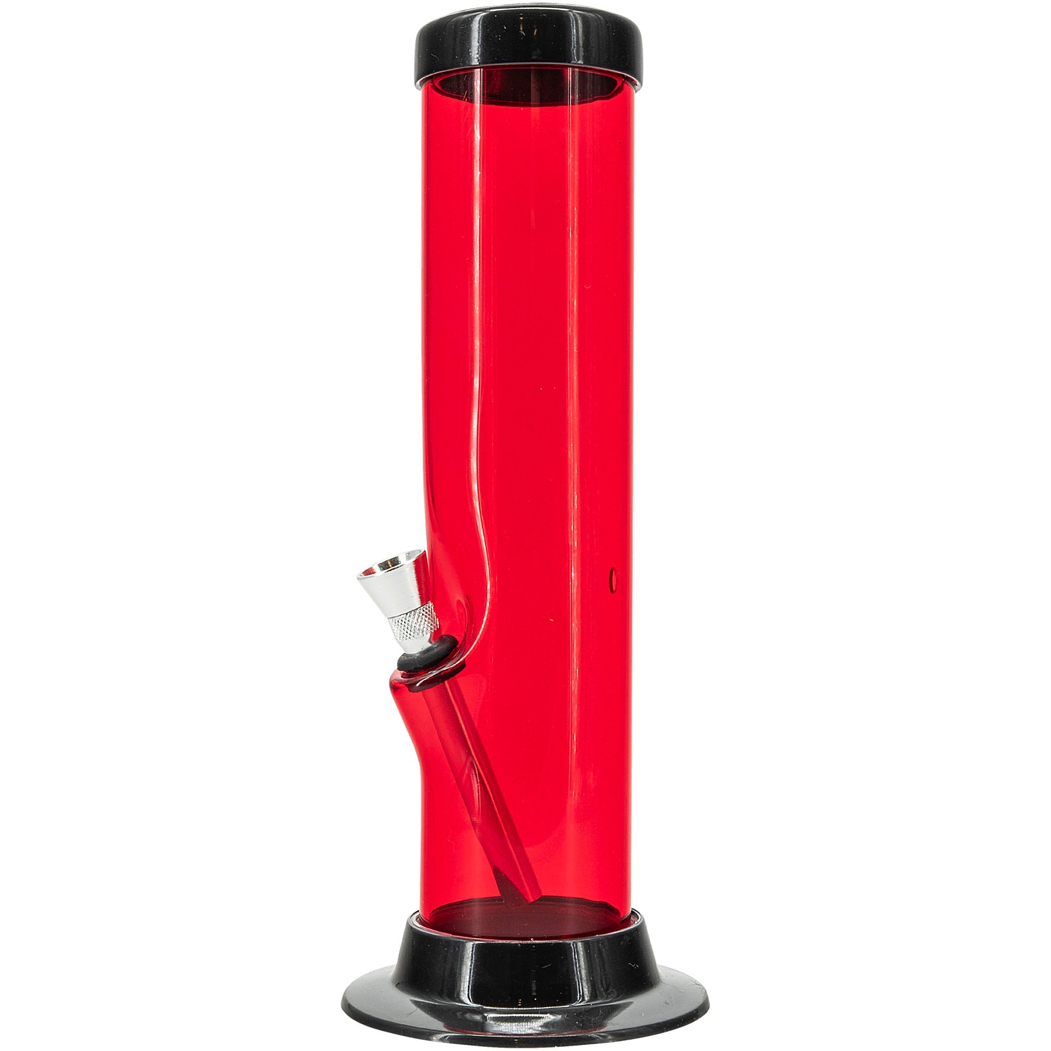 JM Enterprises 6-9-12-15" Acrylic Straight Tube Basic Bong - Multiple Colors - Discreet Smoker