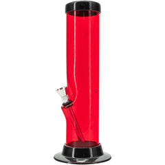 JM Enterprises 6-9-12-15" Acrylic Straight Tube Basic Bong - Multiple Colors - Discreet Smoker