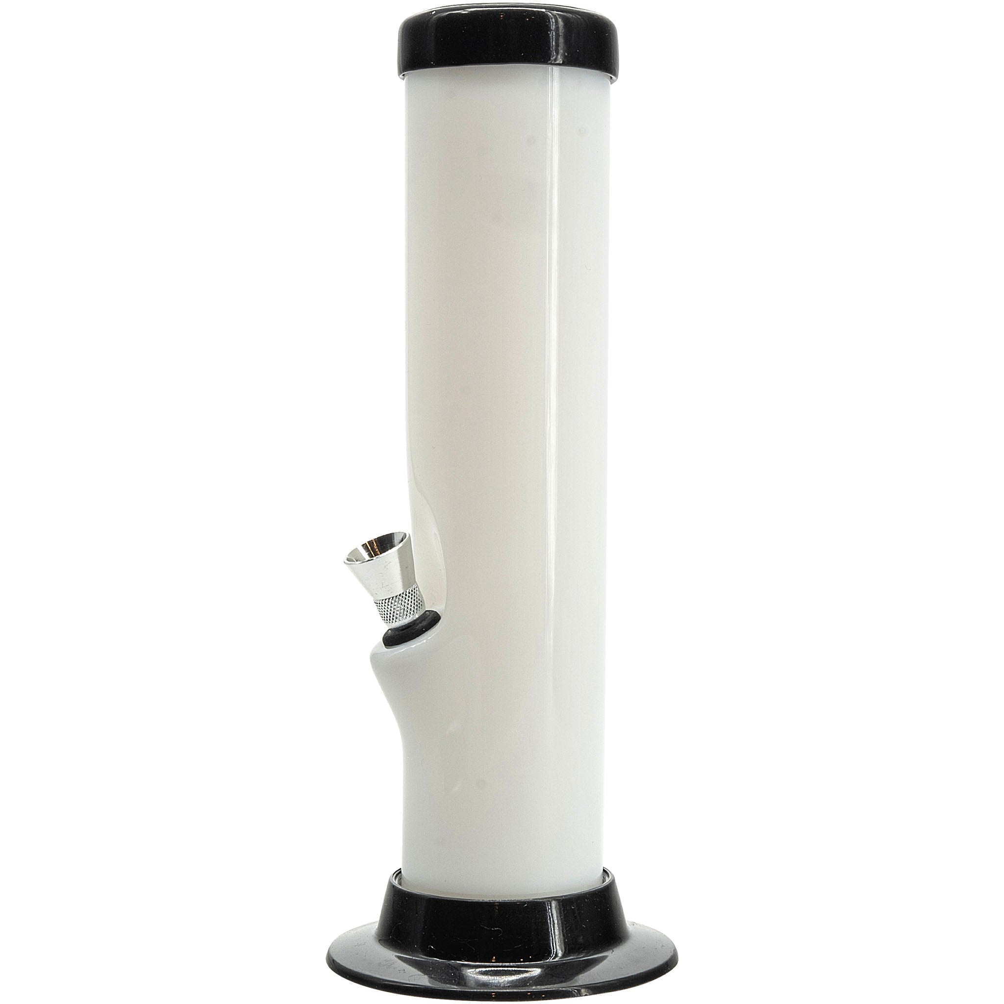 JM Enterprises 6-9-12-15" Acrylic Straight Tube Basic Bong - Multiple Colors - Discreet Smoker