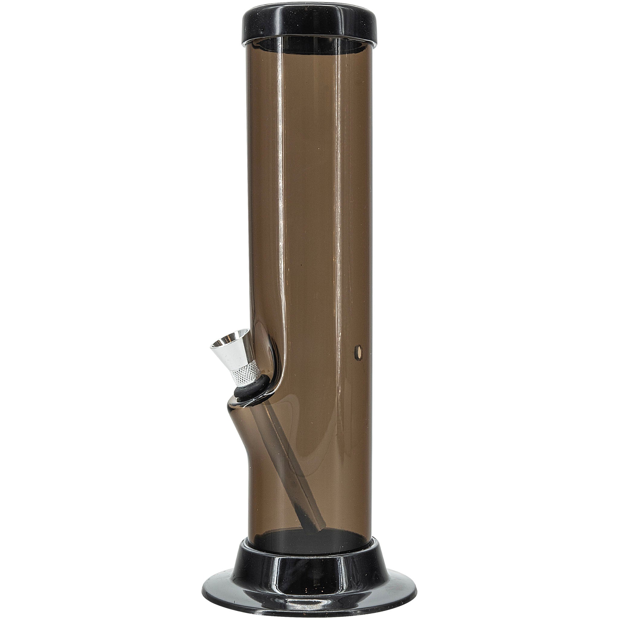 JM Enterprises 6-9-12-15" Acrylic Straight Tube Basic Bong - Multiple Colors - Discreet Smoker