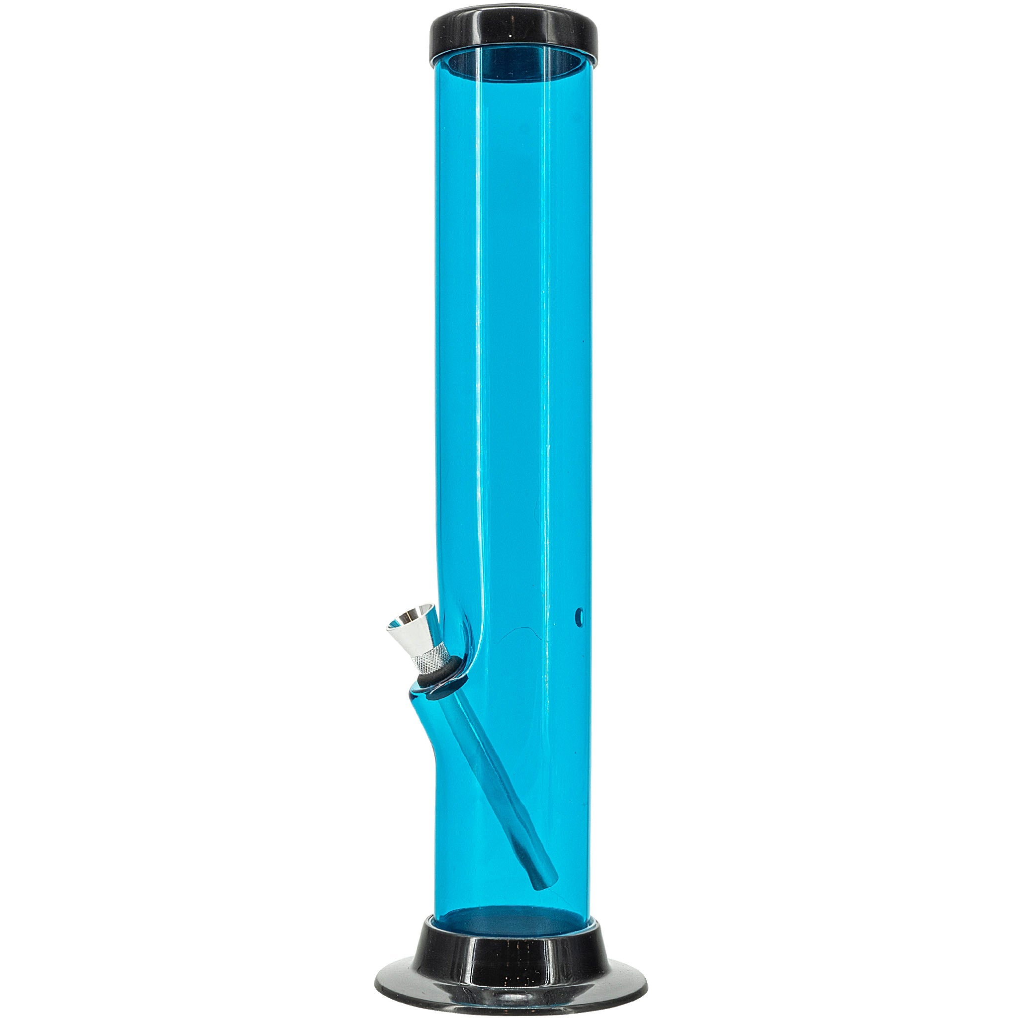 JM Enterprises 6-9-12-15" Acrylic Straight Tube Basic Bong - Multiple Colors - Discreet Smoker