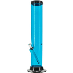JM Enterprises 6-9-12-15" Acrylic Straight Tube Basic Bong - Multiple Colors - Discreet Smoker