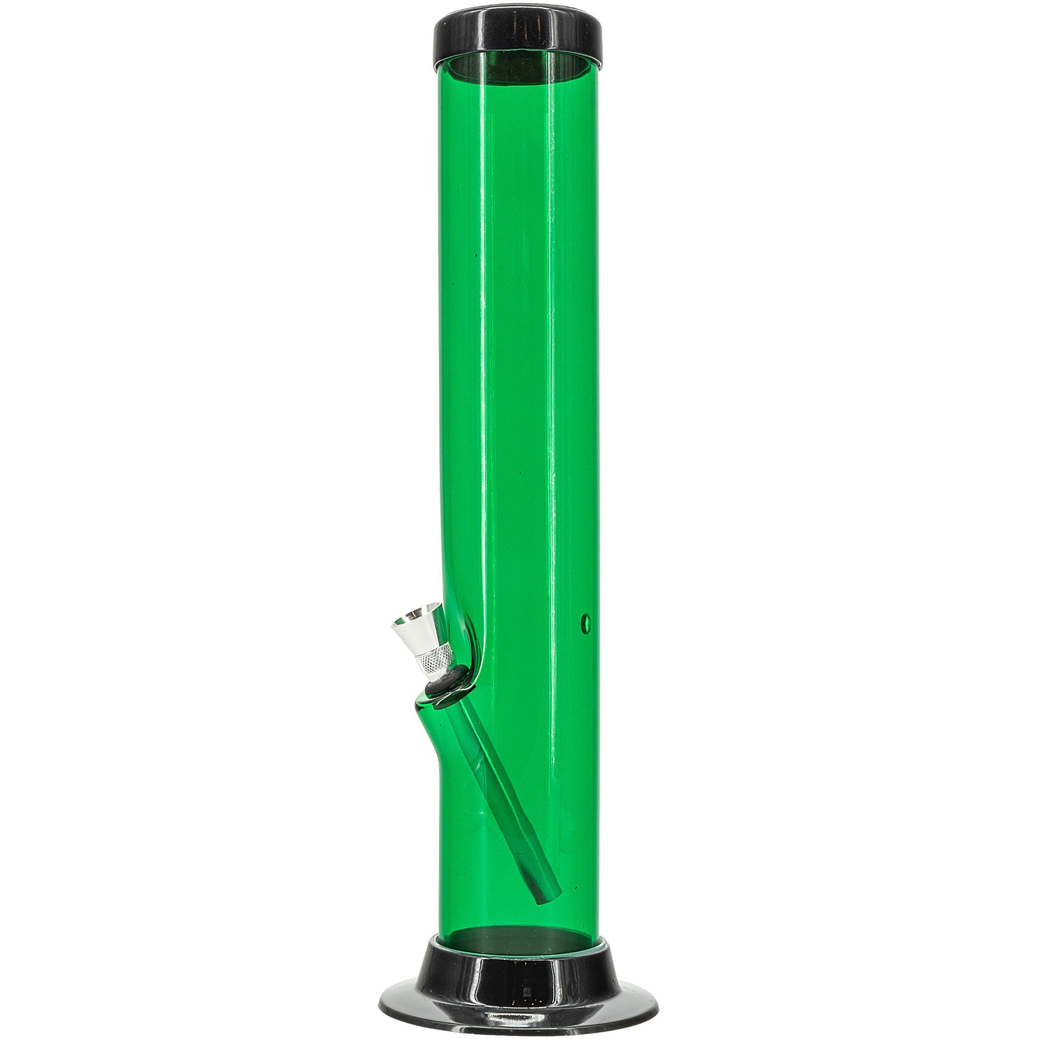 JM Enterprises 6-9-12-15" Acrylic Straight Tube Basic Bong - Multiple Colors - Discreet Smoker