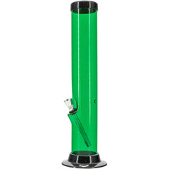 JM Enterprises 6-9-12-15" Acrylic Straight Tube Basic Bong - Multiple Colors - Discreet Smoker