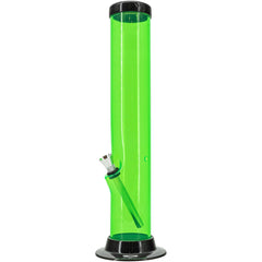 JM Enterprises 6-9-12-15" Acrylic Straight Tube Basic Bong - Multiple Colors - Discreet Smoker