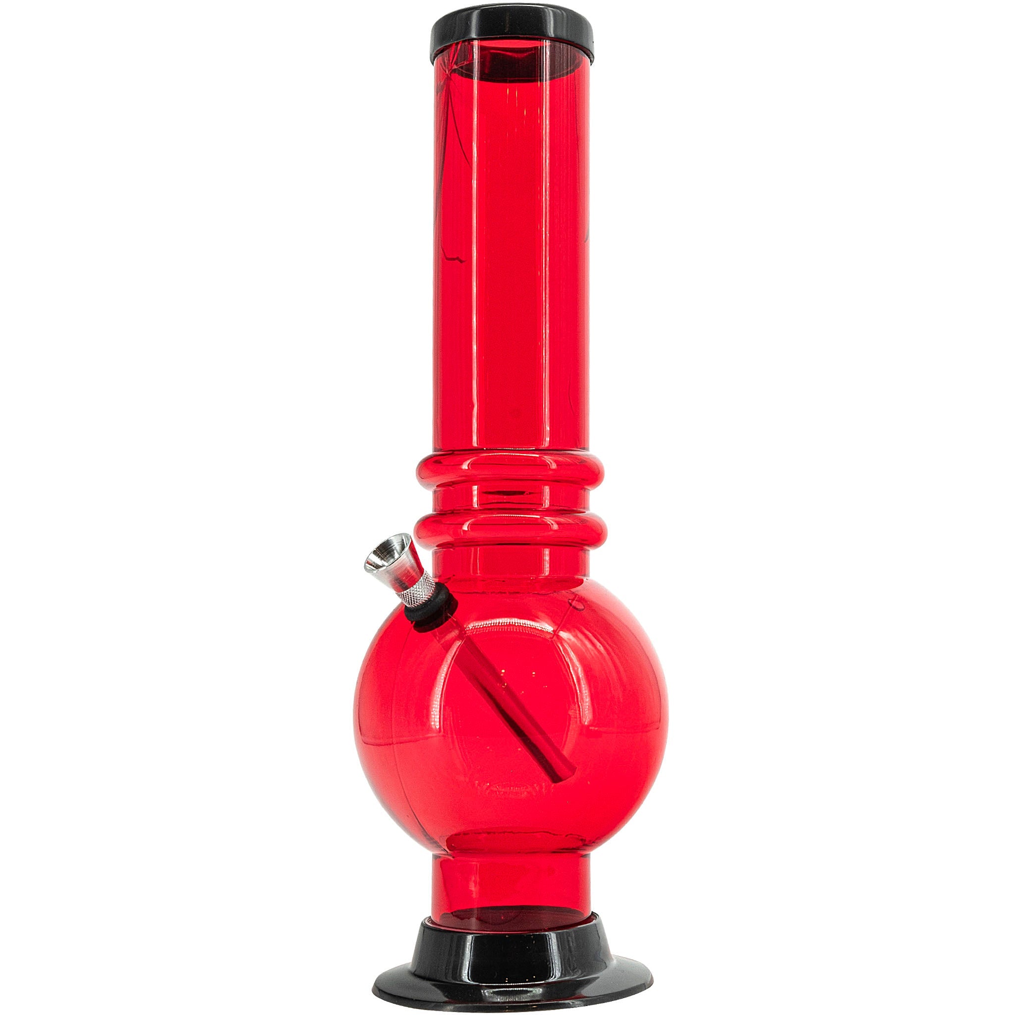 JM Enterprises 12-15" Acrylic Bubble Base Bong - Multiple Colors - Discreet Smoker