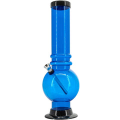 JM Enterprises 12-15" Acrylic Bubble Base Bong - Multiple Colors - Discreet Smoker