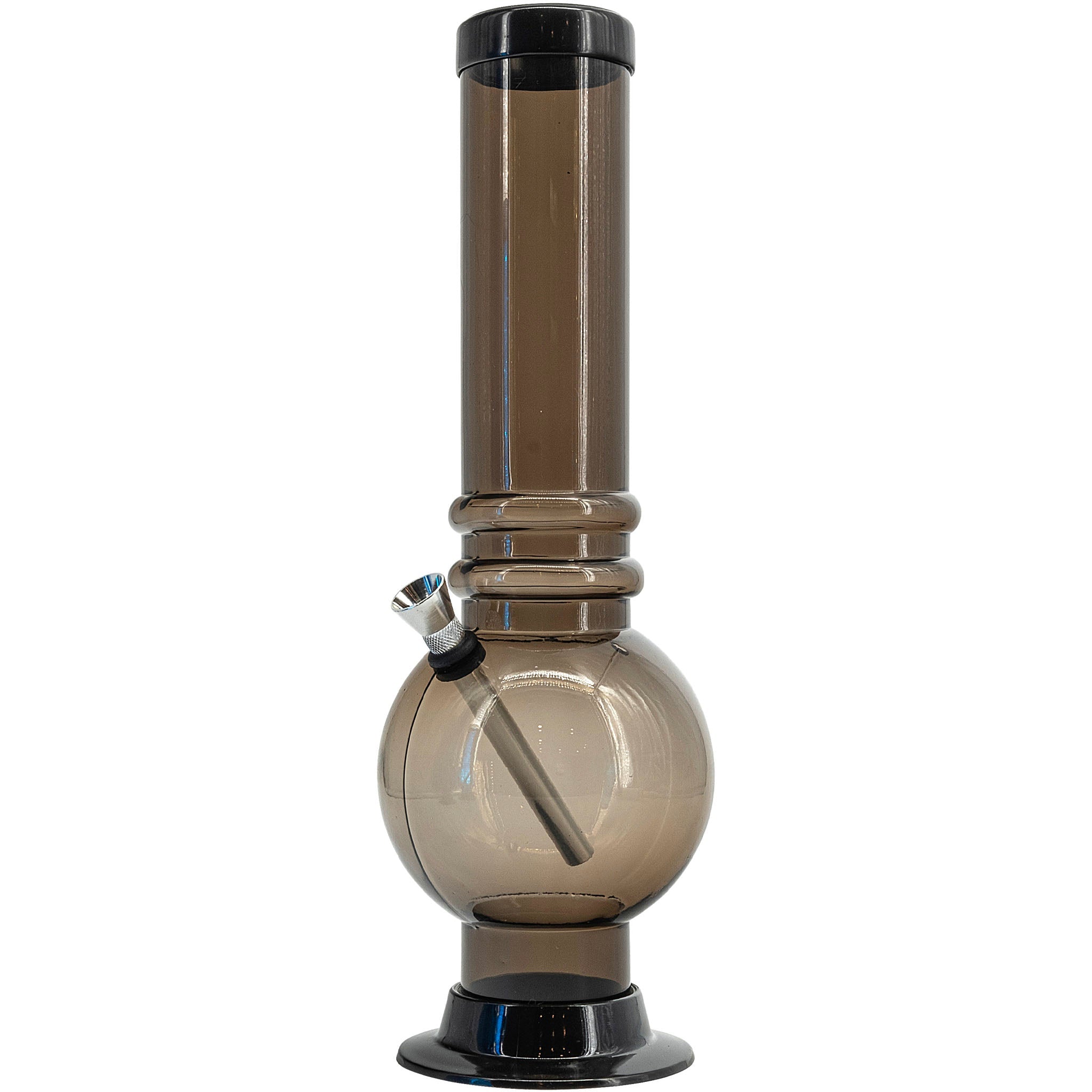 JM Enterprises 12-15" Acrylic Bubble Base Bong - Multiple Colors - Discreet Smoker