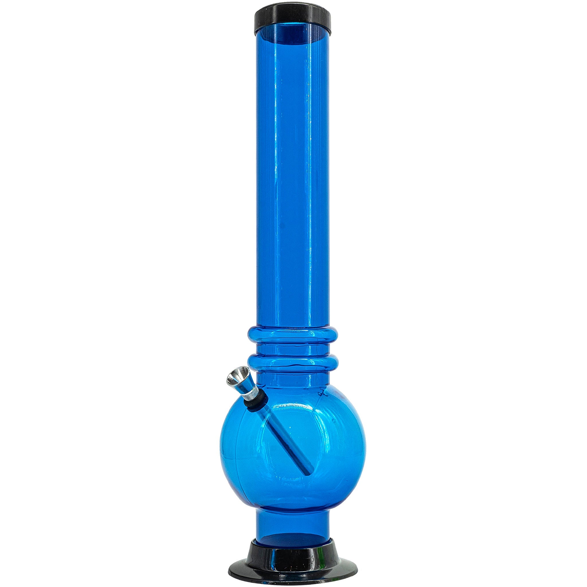JM Enterprises 12-15" Acrylic Bubble Base Bong - Multiple Colors - Discreet Smoker