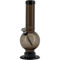 JM Enterprises 9-12" Acrylic Straight Tube Bubble Bottom Bong - Multiple Colors - Discreet Smoker