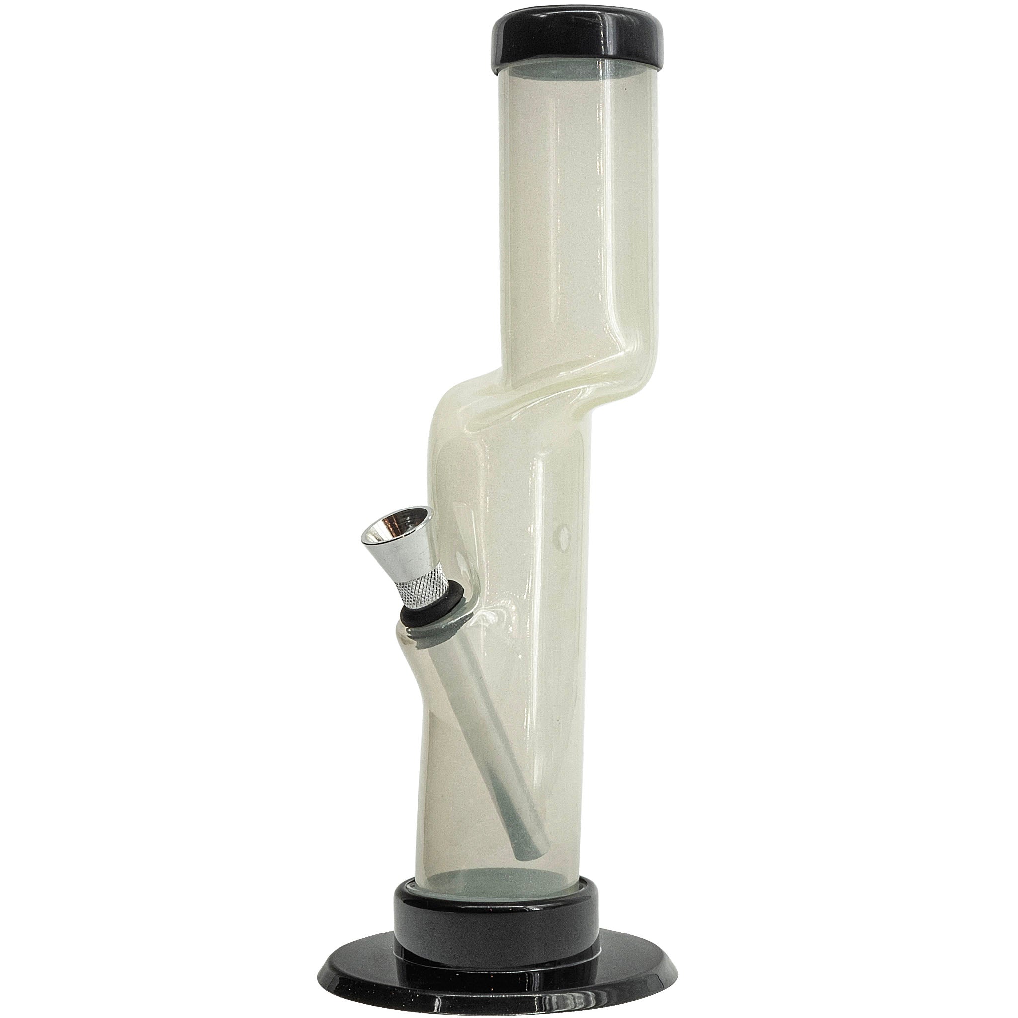 JM Enterprises 9-12" Acrylic Kink Neck Bong - Multiple Colors - Discreet Smoker