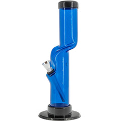 JM Enterprises 9-12" Acrylic Kink Neck Bong - Multiple Colors - Discreet Smoker