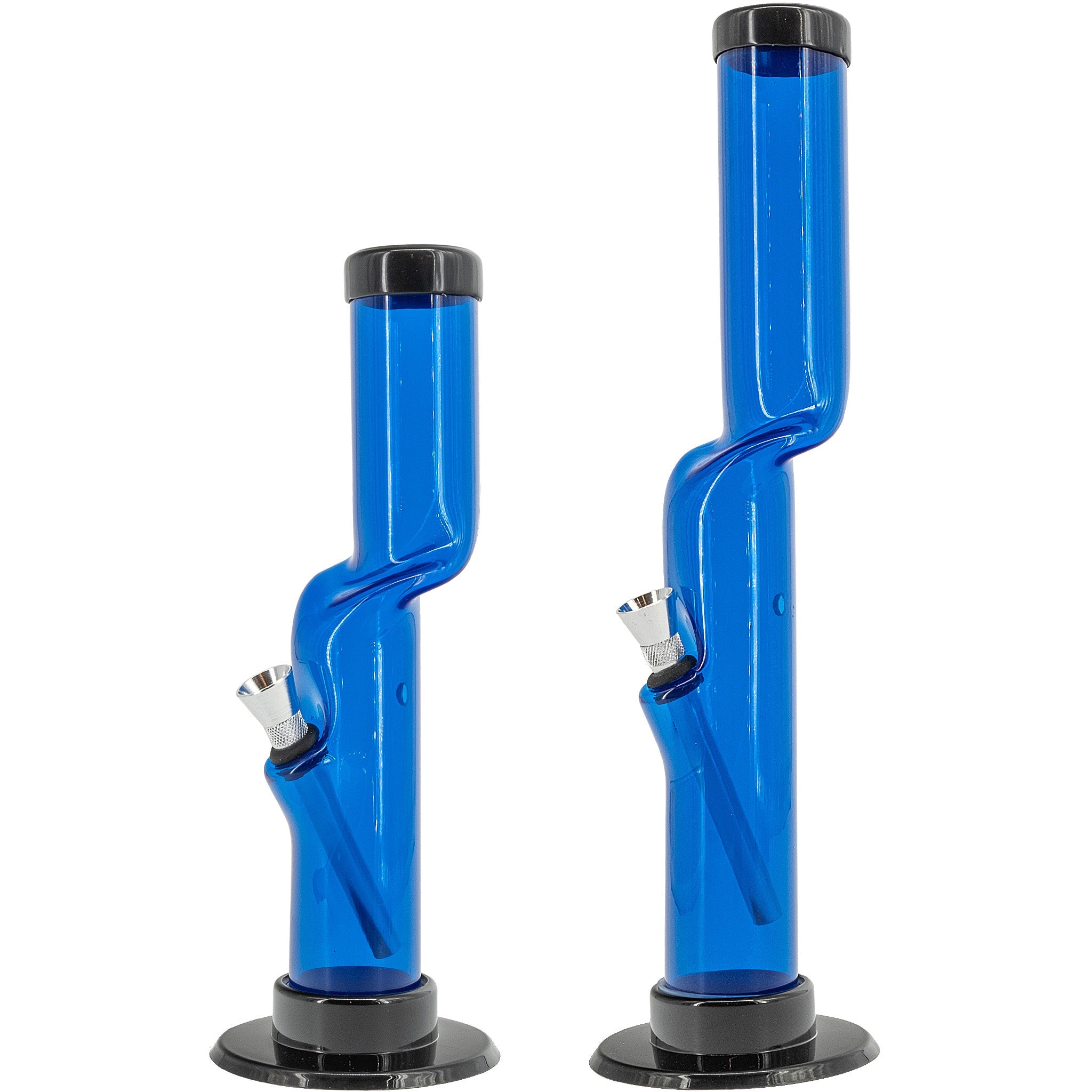 JM Enterprises 9-12" Acrylic Kink Neck Bong - Multiple Colors - Discreet Smoker