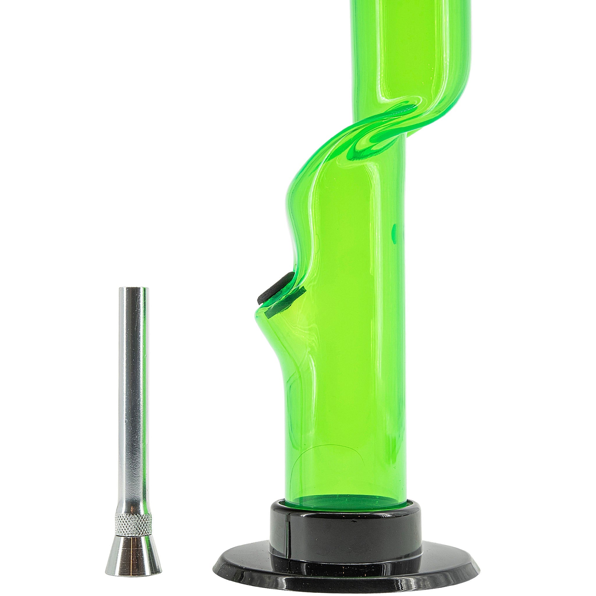 JM Enterprises 9-12" Acrylic Kink Neck Bong - Multiple Colors - Discreet Smoker