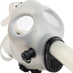 JM Enterprises Acrylic Glow In The Dark Curved Steamroller Tube Gas Mask - Discreet Smoker