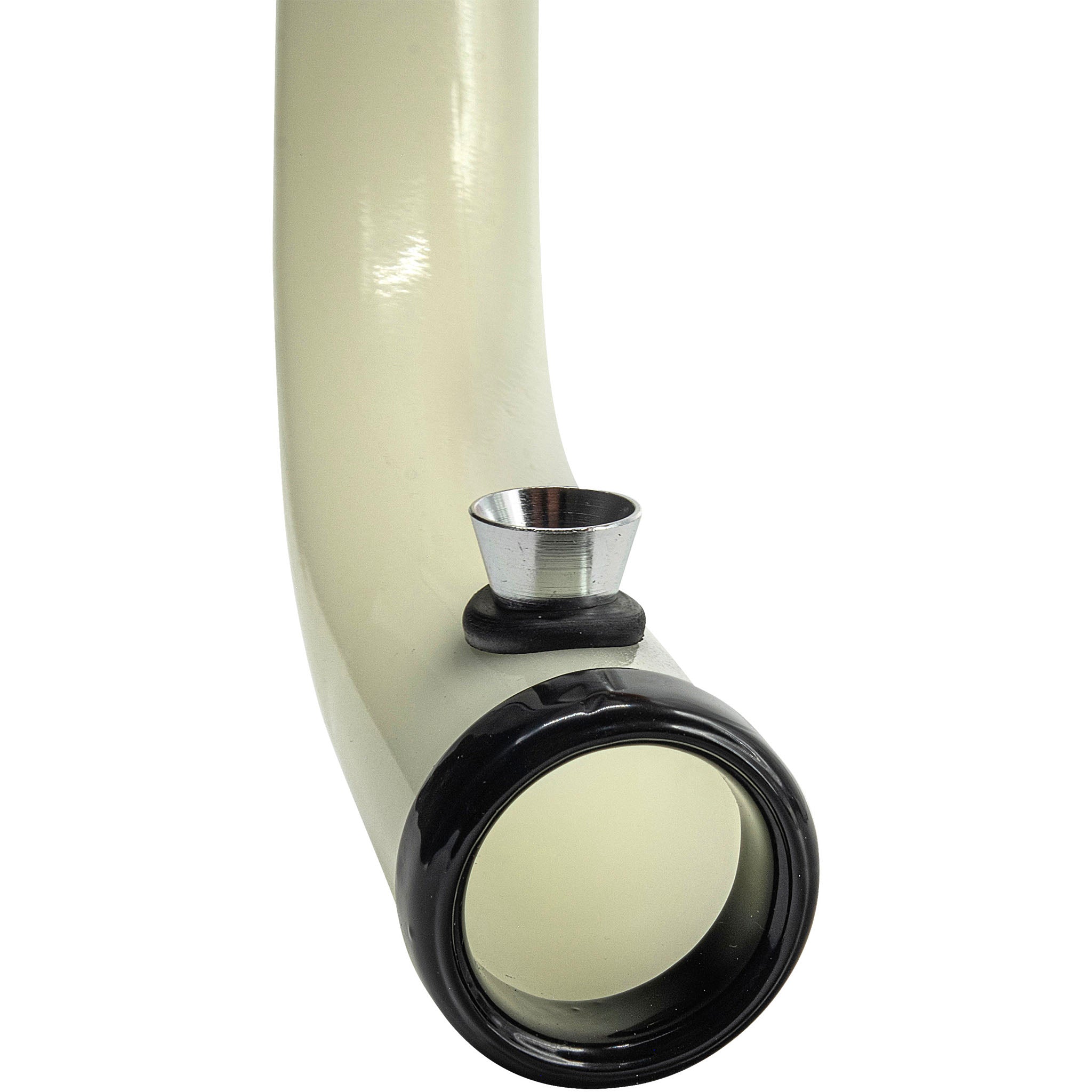 JM Enterprises Acrylic Glow In The Dark Curved Steamroller Tube Gas Mask - Discreet Smoker