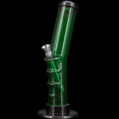 JM Enterprises 9-12" Acrylic Angled Straight Tube Bong - Multiple Colors - Discreet Smoker