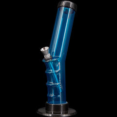 JM Enterprises 9-12" Acrylic Angled Straight Tube Bong - Multiple Colors - Discreet Smoker
