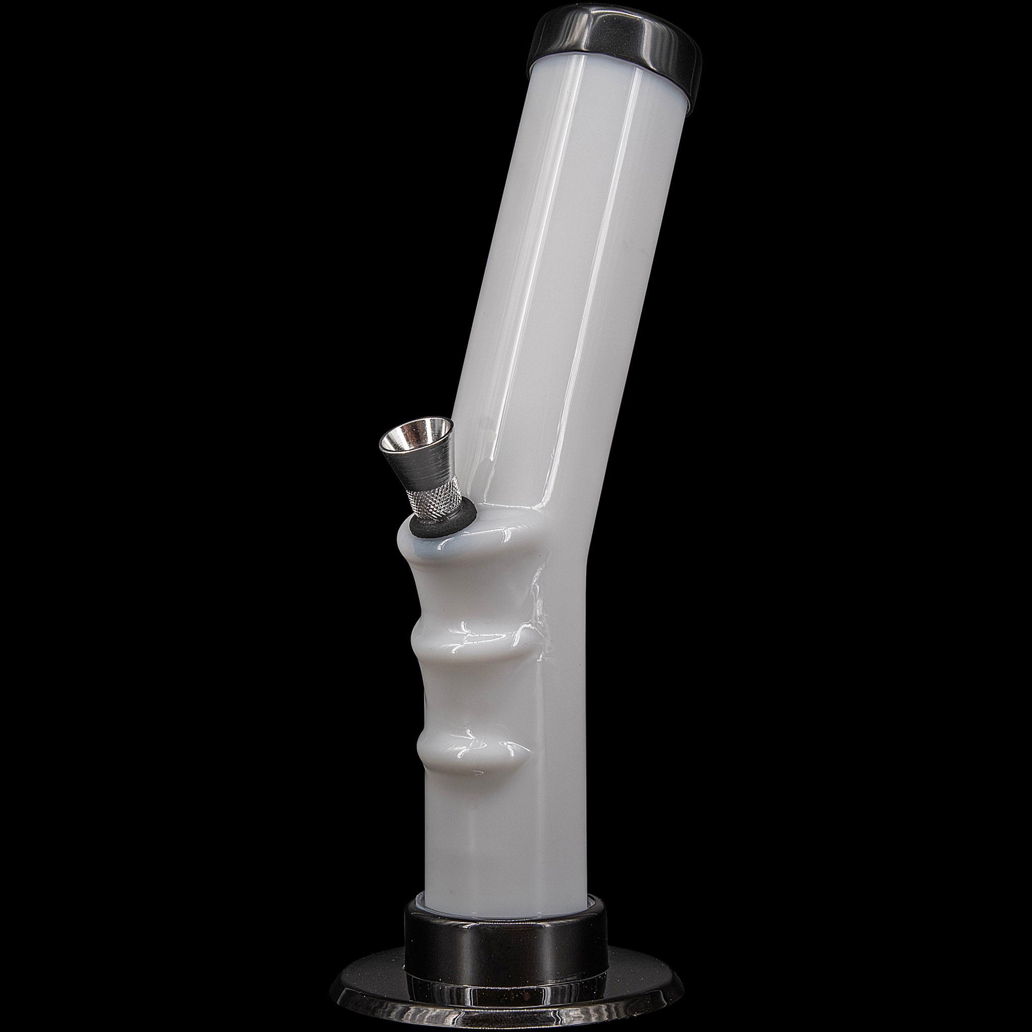 JM Enterprises 9-12" Acrylic Angled Straight Tube Bong - Multiple Colors - Discreet Smoker