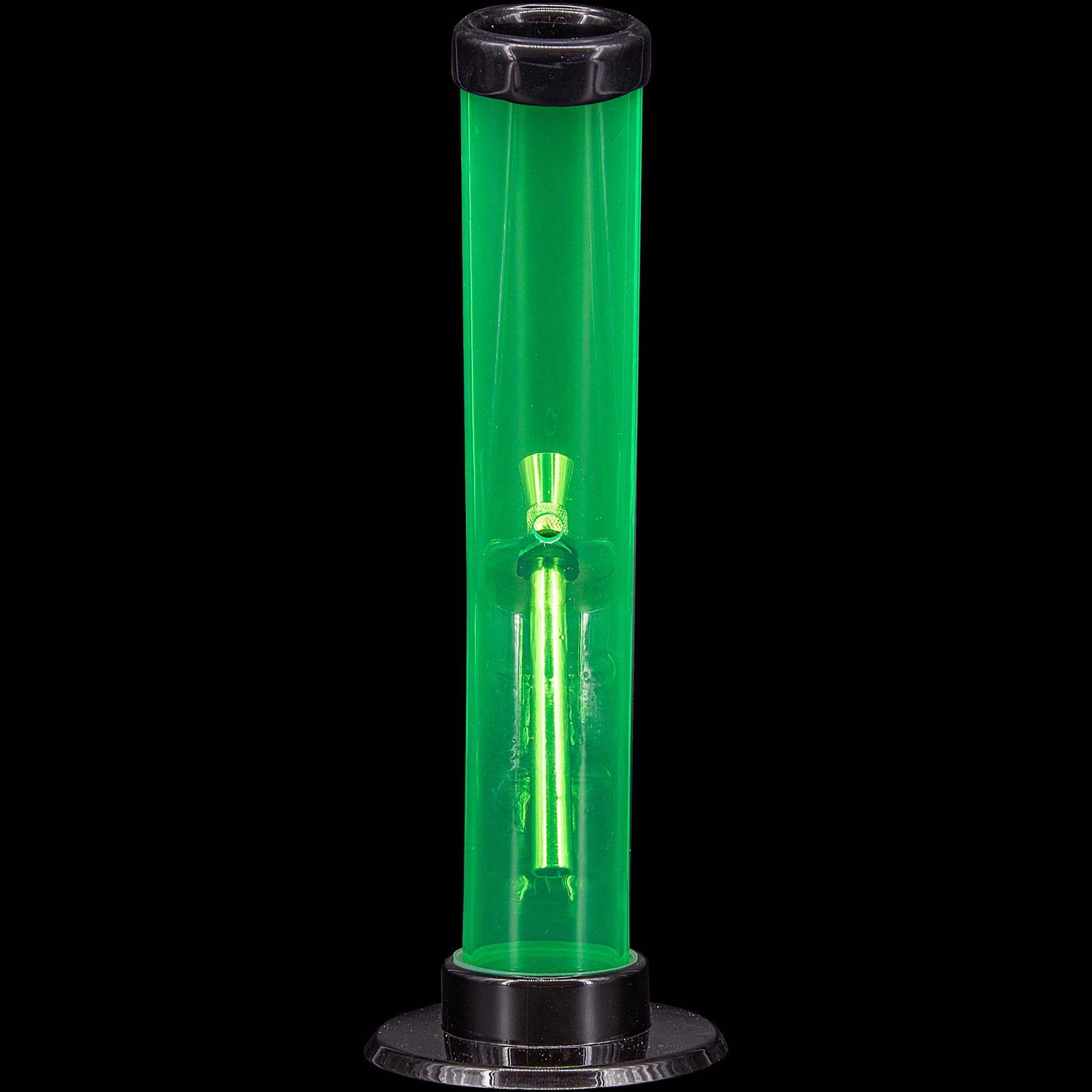 JM Enterprises 9-12" Acrylic Angled Straight Tube Bong - Multiple Colors - Discreet Smoker