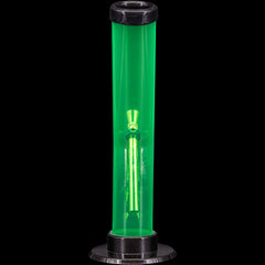 JM Enterprises 9-12" Acrylic Angled Straight Tube Bong - Multiple Colors - Discreet Smoker