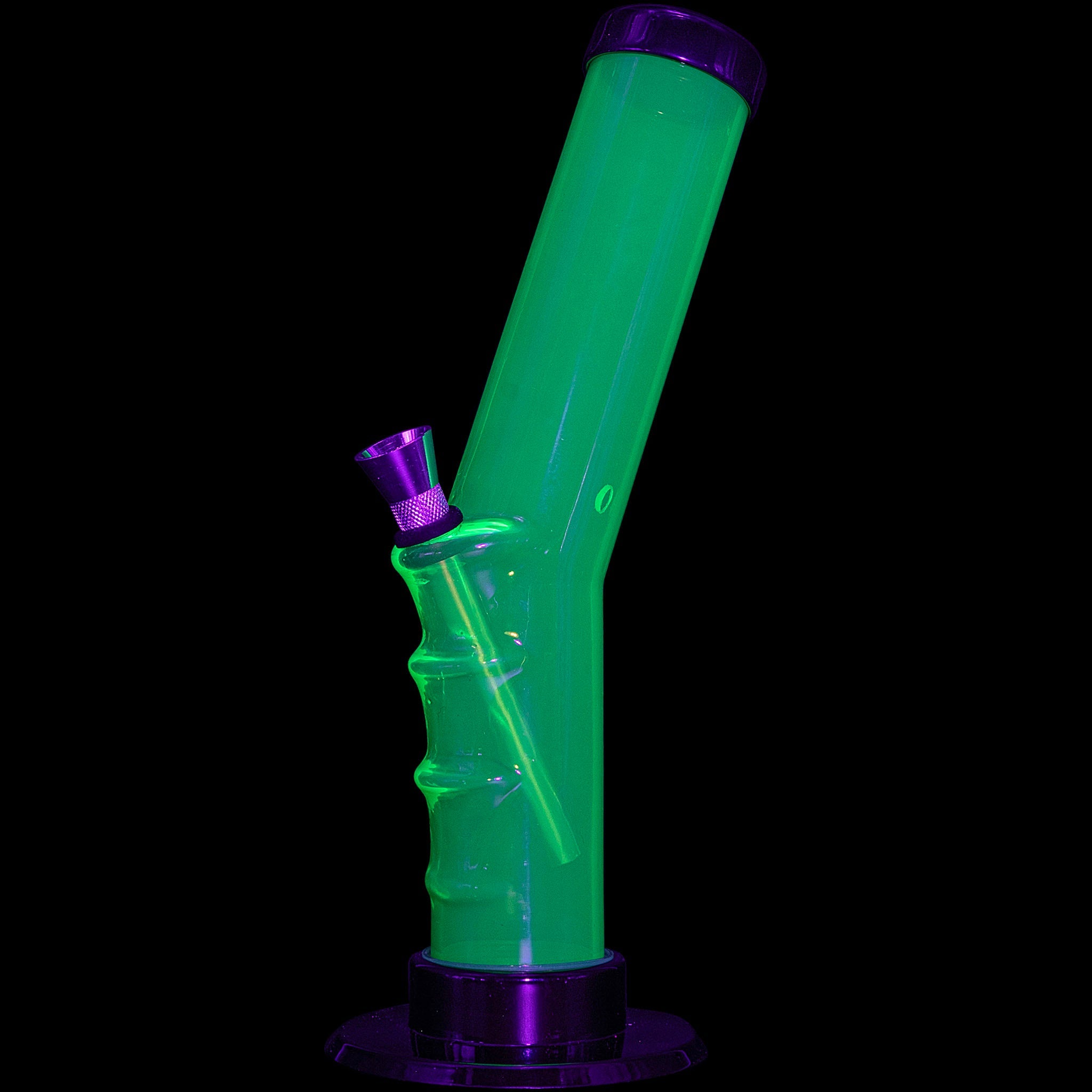 JM Enterprises 9-12" Acrylic Angled Straight Tube Bong - Multiple Colors - Discreet Smoker