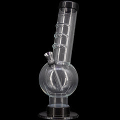 JM Enterprises 9-12" Acrylic Angled Neck Straight Tube Bubble Bong - Multiple Colors - Discreet Smoker