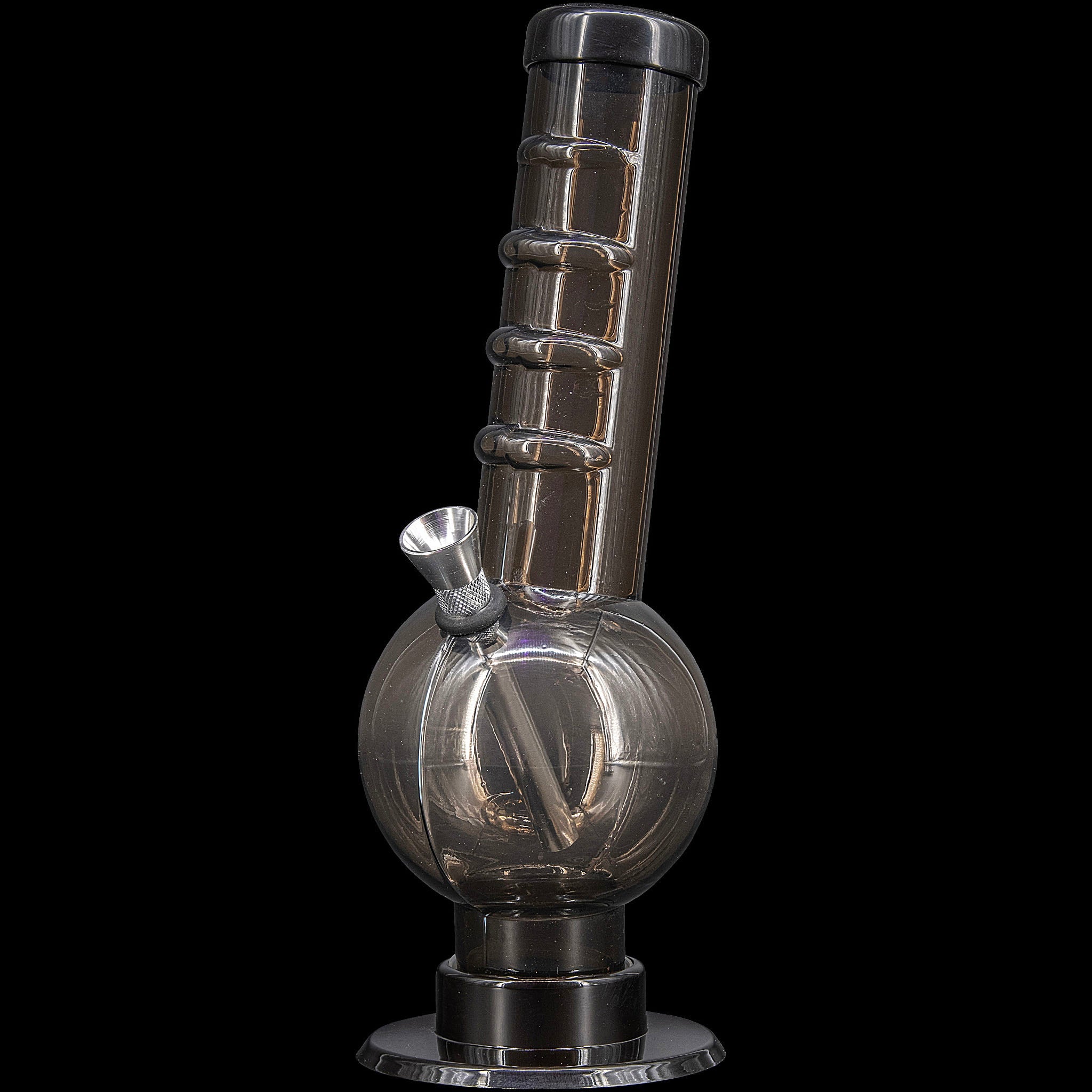 JM Enterprises 9-12" Acrylic Angled Neck Straight Tube Bubble Bong - Multiple Colors - Discreet Smoker