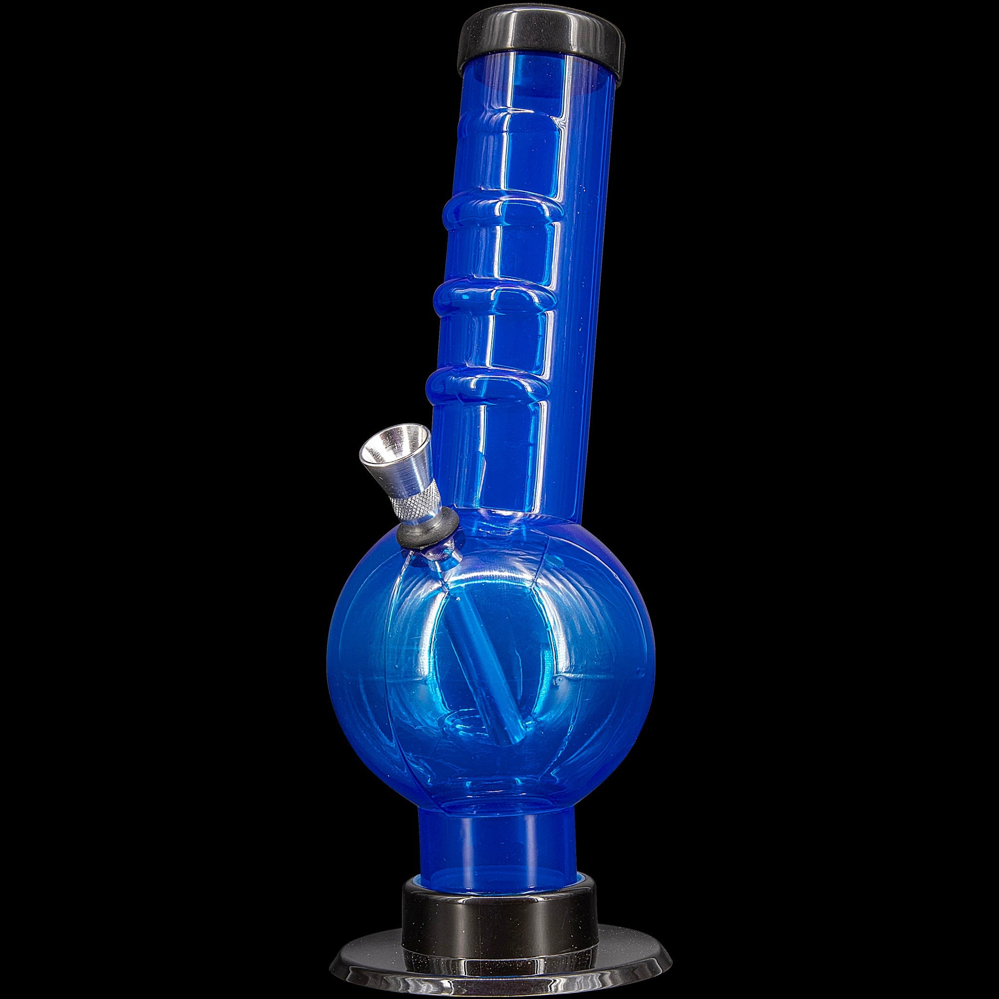 JM Enterprises 9-12" Acrylic Angled Neck Straight Tube Bubble Bong - Multiple Colors - Discreet Smoker