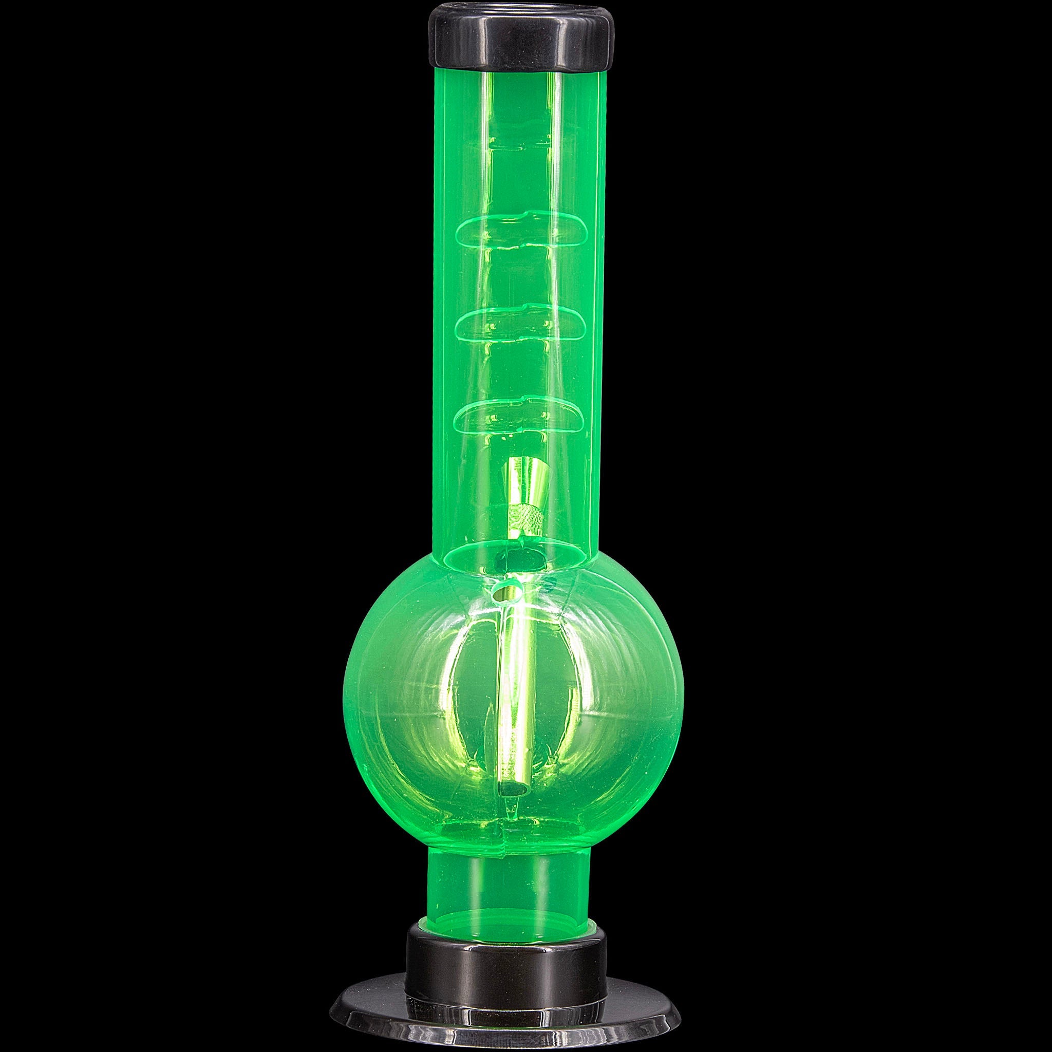 JM Enterprises 9-12" Acrylic Angled Neck Straight Tube Bubble Bong - Multiple Colors - Discreet Smoker