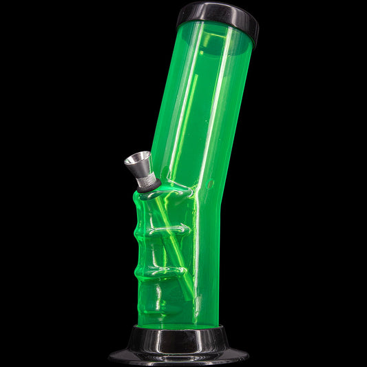JM Enterprises 9-12" Acrylic Bent Neck Bong - Multiple Colors - Discreet Smoker