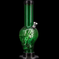 JM Enterprises 9-12" Acrylic Skull Bong - Multiple Colors - Discreet Smoker