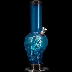 JM Enterprises 9-12" Acrylic Skull Bong - Multiple Colors - Discreet Smoker