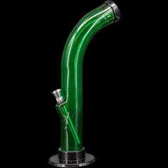 JM Enterprises 10'' Acrylic Curved Tube Bong - Multiple Colors - Discreet Smoker