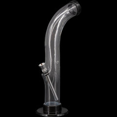 JM Enterprises 10'' Acrylic Curved Tube Bong - Multiple Colors - Discreet Smoker