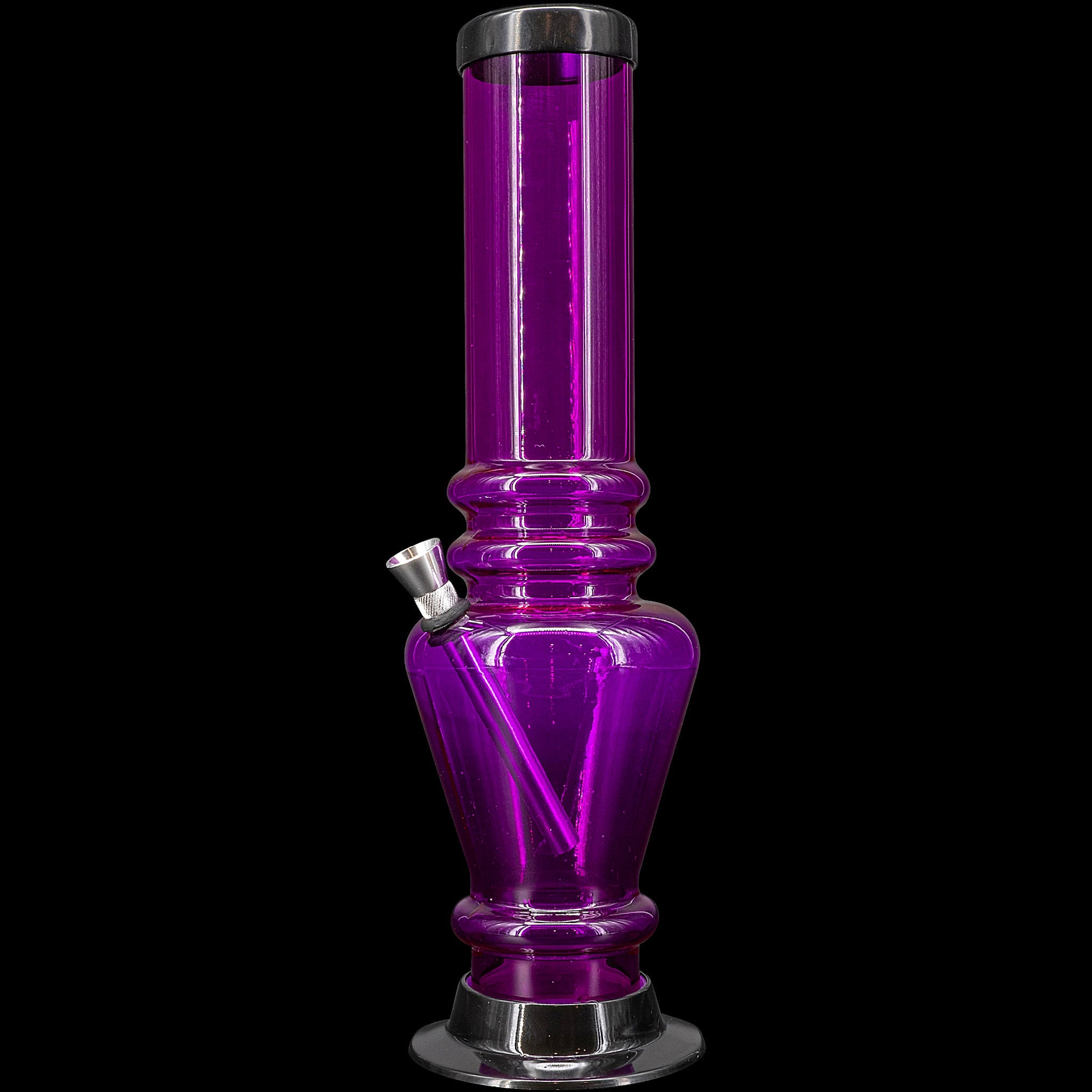 JM Enterprises 12" Acrylic Vase Base Bong - Multiple Colors - Discreet Smoker