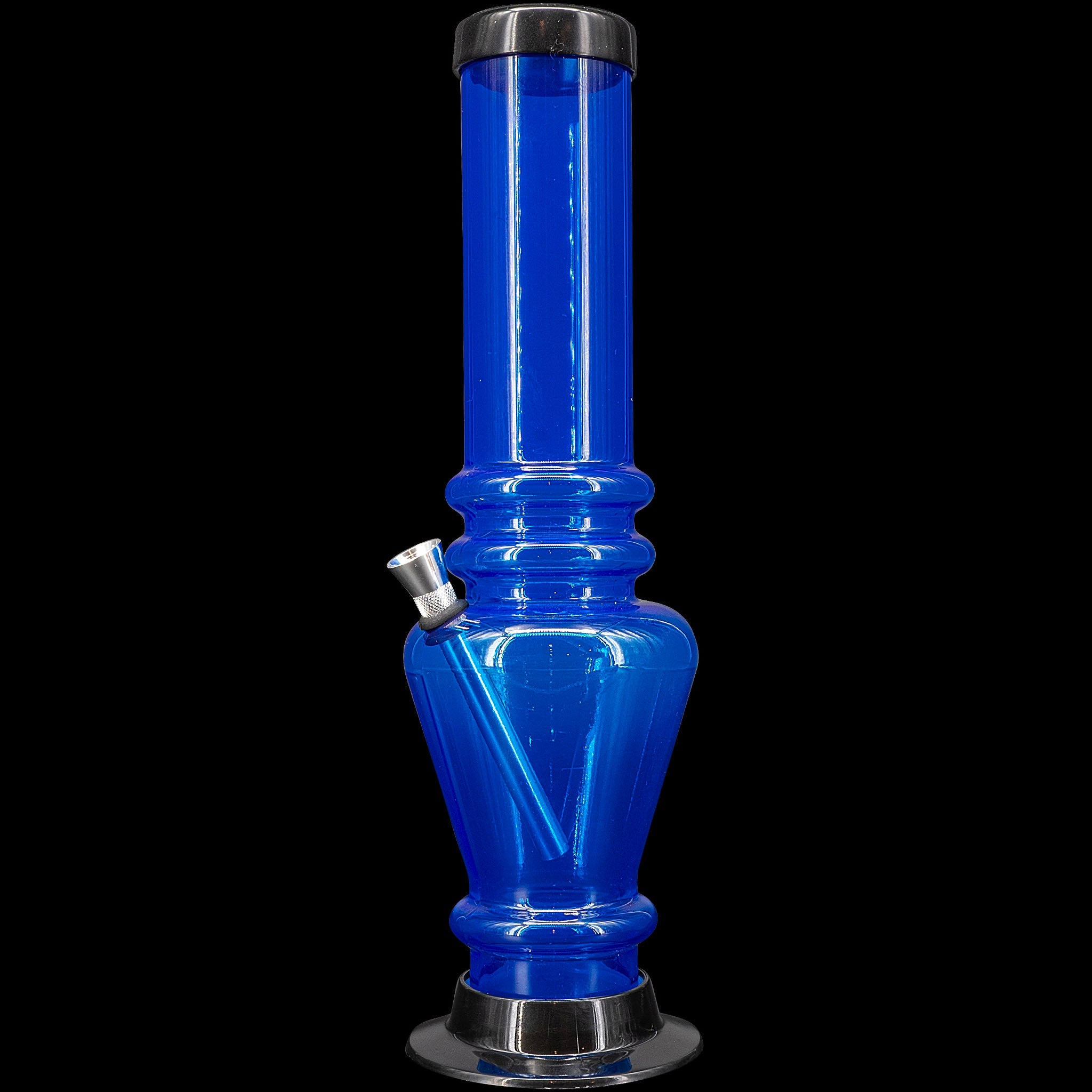 JM Enterprises 12" Acrylic Vase Base Bong - Multiple Colors - Discreet Smoker